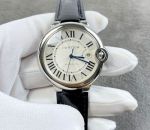 Ballon Bleu De Cartier 42mm Seagull 2824 Movement 316L Steel Crocodile Leather Strap Watch